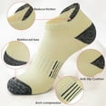thumbnail image 3 of Loritta Womens Ankle Socks, Low Cut Cushioned No Show Athletic Size 6-8 Socks for Women, 6 Pairs, 3 of 6