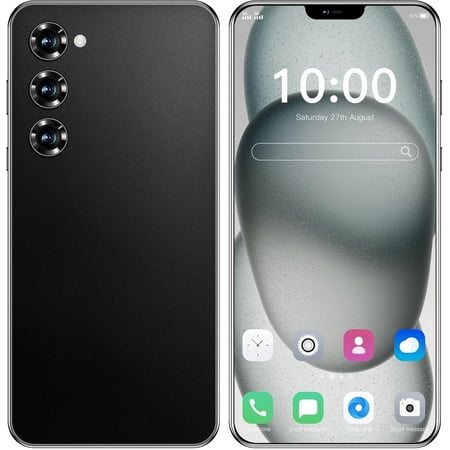 S24+ Unlocked Smartphone, 6.8" HD Display, 12GB RAM 512GB ROM,108MP + 48MP Dual Camera System, 6800mAh Long-Lasting Battery, Face ID & Fingerprint Sensor, International Version (Black)