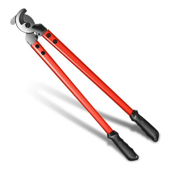 Cable Cutter - 23 in., Heavy Duty Wire Cutting Tool w/ Smooth Mating Jaws, Rubber Handles