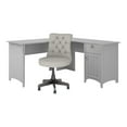 thumbnail image 1 of Bush Furniture Bureau en L 60W avec Chaise de Bureau Capitonnée à Dossier Mi-Haut, Gris Cape Cod, 1 of 10
