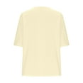 thumbnail image 5 of ClodeEU Women's Oversized T Shirts, Loose Fit Tunic Tshirts, Casual Summer Short Sleeve Tops, Beige,Womens Plus L, 5 of 6