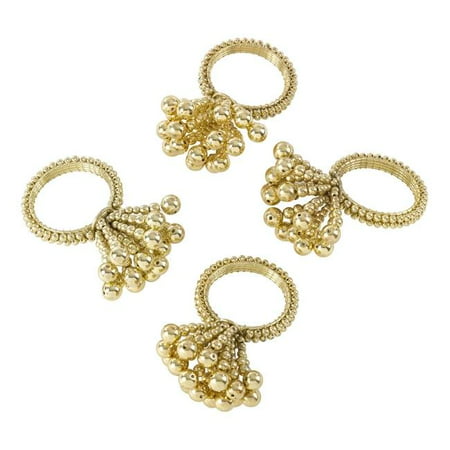 UPC 789323301567 product image for Saro Lifestyle NR73.GL Flower Design Napkin Ring, Gold - Set of 4 | upcitemdb.com