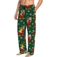 thumbnail image 6 of Pofeuu Vintage Santa Skiing Green Plaid Print Men's Pajama Pants, Soft Lounge Pajama Pants with big pockets for Men Plaid Pj Bottoms-XX-Large, 6 of 6