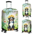 thumbnail image 2 of Bernese Mountain Dog Hello Spring Time Flower Floral Nature Travel Luggage Cover Berner Lover Gifts Suitcase Dust Protective Decor - 02031, 2 of 5