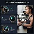 thumbnail image 6 of Blackview Military Smart Watch for Men,1.45" HD Touch Screen Outdoor Sport Watch with Bluetooth Call(Answer/Make Call),fits for Android iPhone,Black, 6 of 12