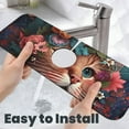 thumbnail image 6 of Sikiie Flower Crown Cat Splash Guard for Sink Faucet-1 PC Super Absorbent Fast Drying Mat Sink Gadgets-Splash Guard for Kitchen, Sink Mat, 6 of 7