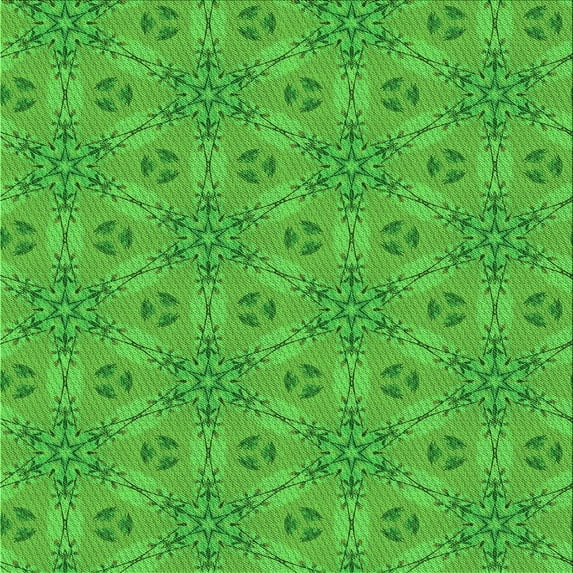 Ahgly Company Indoor Square Patterned Lime Green Area Rugs, 4' Square