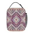 thumbnail image 3 of ZNDUO Native Purple Indian Geometric Art Pattern Lunch Bag, Reusable Leakproof Tote for Office, Work, School, Beach or Travel, 3 of 8