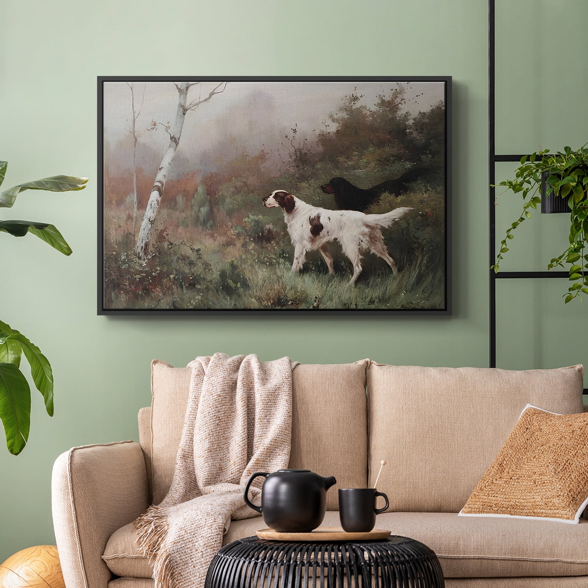 Vintage Landscape-CCLIX By Wexford Home Framed in Black Wood Gallery Wrapped Canvas 25 in. x 37 in.