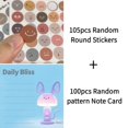 thumbnail image 4 of Lovely Lamps-themed Note Cards with Playful Features (3.54×3.54 Inches)100-Pack with105 Emoticon Stickers,Ideal for Quickly Jotting Down Reminders, Marking Key Points, and Leaving Temporary Messages, 4 of 12