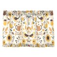 thumbnail image 7 of Yayeee Kitchen Curtains Tier Pair Light Filtering 27"x24" Rod Pocket Short Cafe Window Panel, Beige Birds Floral, 7 of 7