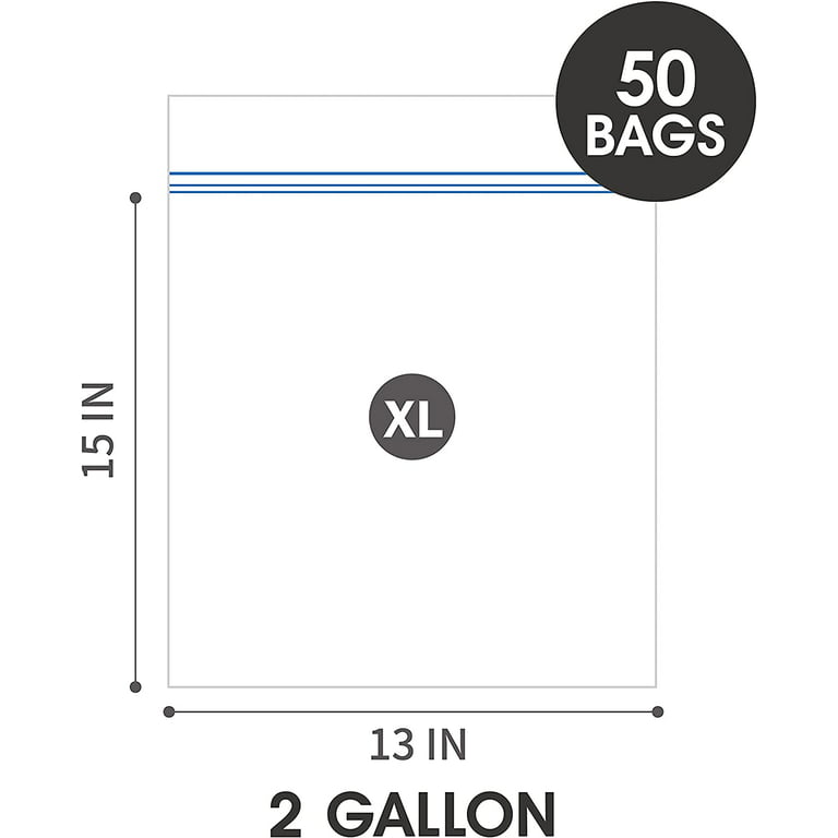 600 - 11 X 16 Zipper Gallon Bags