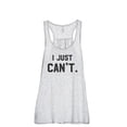 thumbnail image 1 of I Just Can't Women's Fashion Sleeveless Flowy Racerback Workout Yoga Tank Top Sport Grey Small, 1 of 3