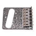thumbnail image 1 of Puente de Sillín de Guitarra de Aleación de Zinc Sunnimix Roller Saddle Bridge Plata, 1 of 8