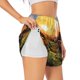 thumbnail image 1 of Balery Oil Painting Style Pasture Cow Pantalones cortos deportivos para mujer con forro y dos bolsillos, elásticos, para entrenamiento, gimnasio, yoga-Medium, 1 of 7