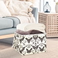 thumbnail image 5 of Butterfly Print Beige Background Large Storage Bins with Linen Collapsible Lid Storage Box 16.7 x 12.6 x 11.8in, 5 of 7