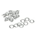 thumbnail image 1 of Unique Bargains 9 x 4.5 x 4.7mm Copper Grommets Eyelets with Washers Silver Tone 200 Set, 1 of 6
