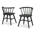 thumbnail image 4 of Furniture of America Aberma Wood 5-Piece Round Dining Table Set in Black, 4 of 11