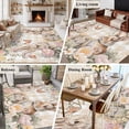 thumbnail image 5 of Watercolor Easter Area Rugs 5'x8', Small Throw Rugs for Classroom Bedroom, Cute Rabbits Flowers Butterfly Orange Plaid Indoor Outdoor Rug Non-Slip Low Pile Carpet Runner Reversible Floor Mats, 5 of 8