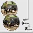 thumbnail image 5 of LeisureMod Chelsea 60" Wide Round Black Aluminum Outdoor Patio Dining Table – Modern 4-Seater for Backyard or Deck, 5 of 7