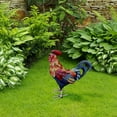 thumbnail image 6 of SPOORYYO Metal Rooster Statue - Lifelike Garden Art for Courtyard and Home Decor (Adjustable Feet), 6 of 8