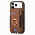 thumbnail image 2 of for iPhone 17 Pro Max Phone Case Wallet with Card Holder,PU Leather Flip Folio Case,RFID Blocking Ring Holder Kickstand Wrist Strap Magnetic Protective Women Men Cover,Brown,For iPhone 17 Pro Max, 2 of 11