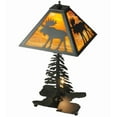 thumbnail image 7 of Meyda Tiffany 27293 Lone Moose - 16 Inch 2 Light Table Lamp   Black Finish with Amber Mica Glass, 7 of 7