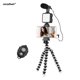 thumbnail image 1 of Jumpflash KIT-03LM Kit de Vlogging para Smartphone incluye 1 luz LED, 1 trípode, 1 micrófono, 1 soporte para teléfono y 1 control remoto para grabación fotográfica., 1 of 7