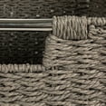 thumbnail image 5 of Household Essentials Square Woven Basket, Paper Rope Cube with Stainless Steel Handles, Intricate and Durable Weave, Sturdy Metal Frame, Grey, 5 of 8