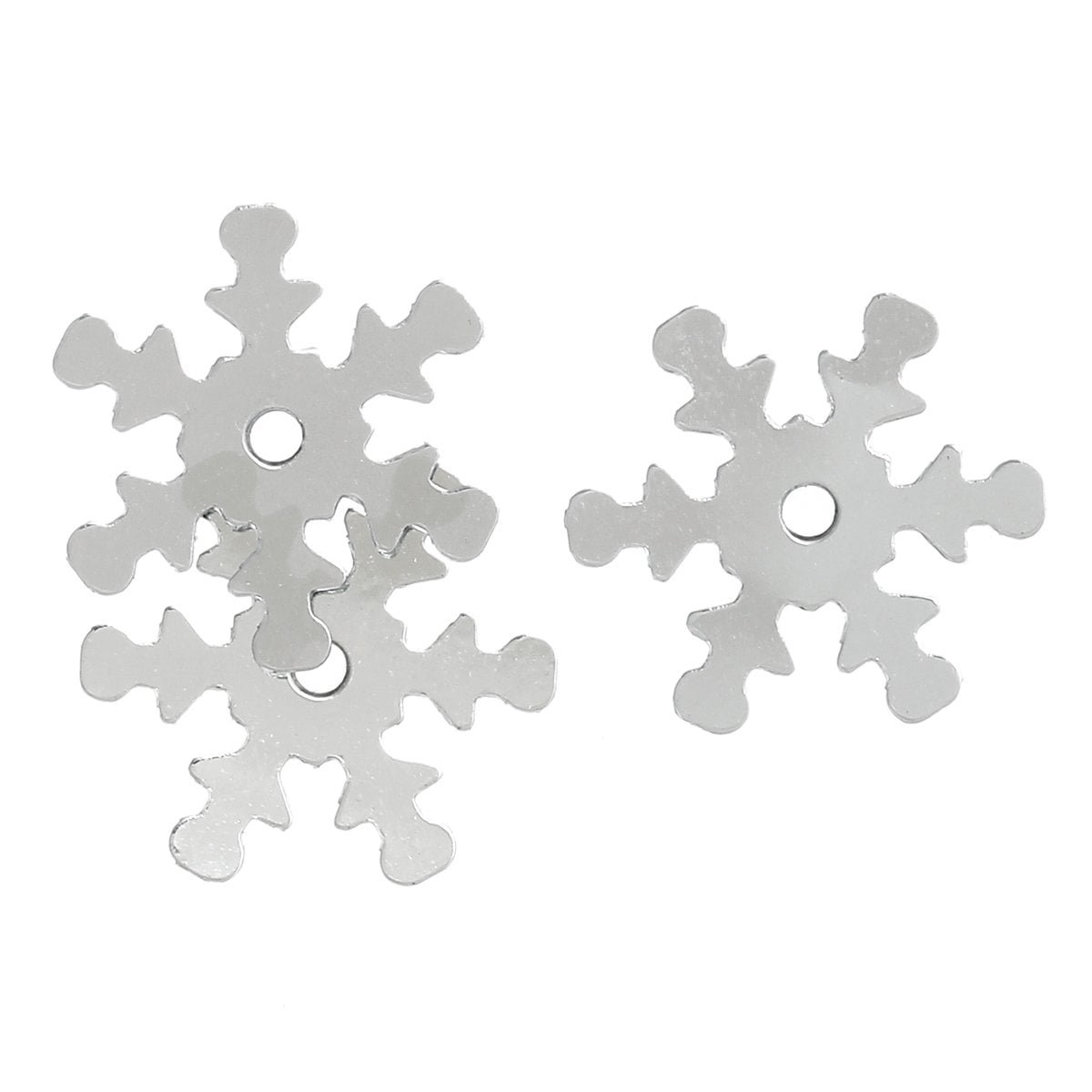 800 Silver Snowflake Sequins for Sewing Card Making Scrapbooking Crafts