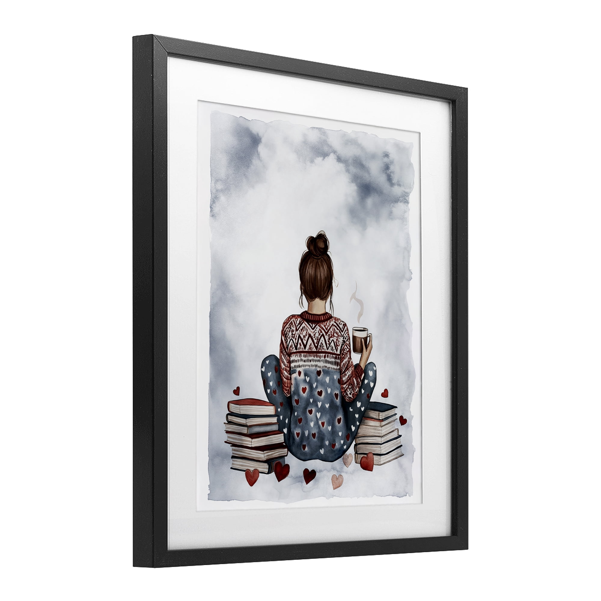 Stupell Industries Cozy Ritual Reader Black Framed Print Under Glass, design by Svetlana Aleynikova