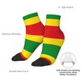 thumbnail image 5 of Adult Quarter Ankle Socks Rastafari Flag Cushion Ventilation Sports Socks, 5 of 7