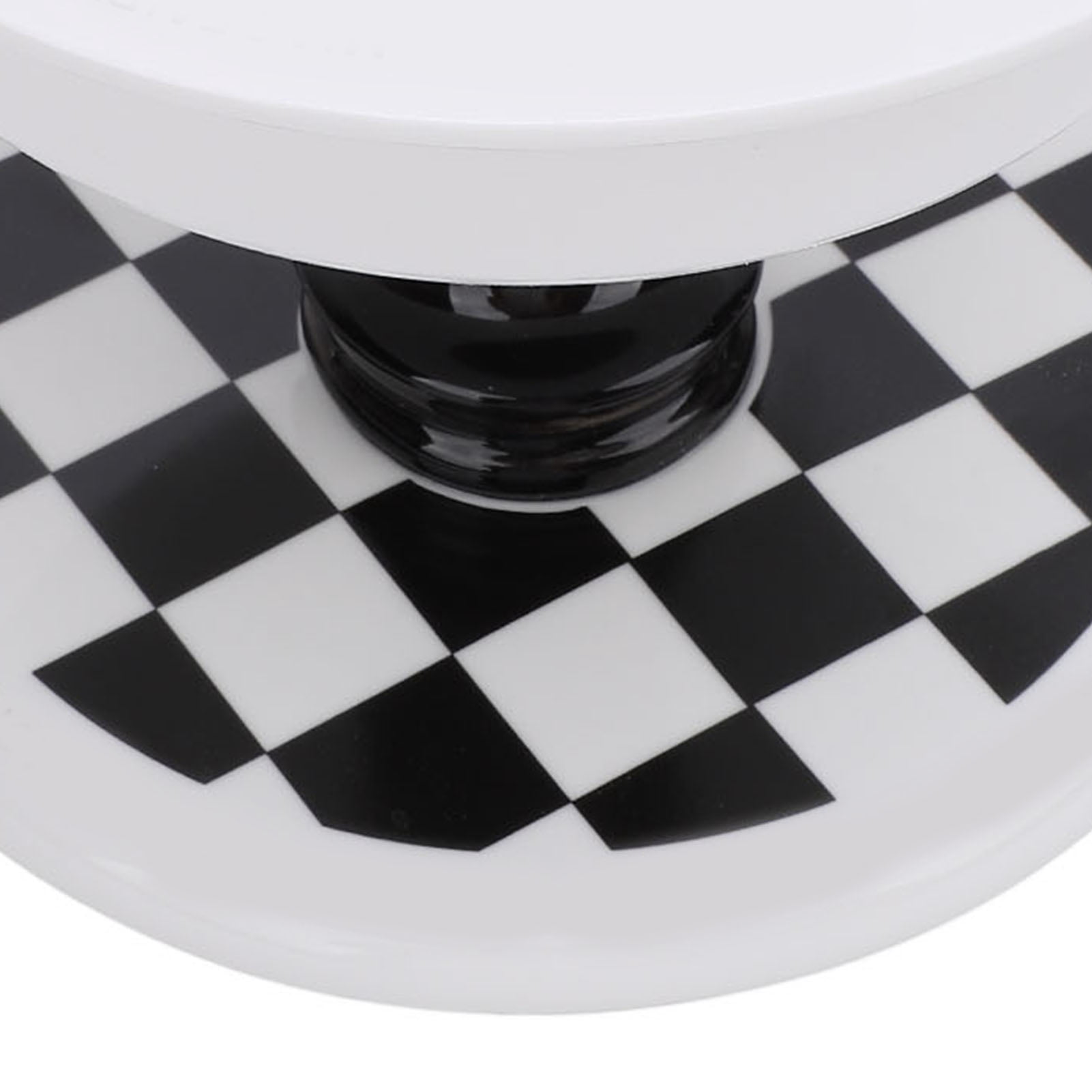 NFTIGB Elevated Ceramic Cat Bowl with Checkerboard Pattern, Anti-Tipping Raised Pet Food and Water Dish for Indoor Cats and Small Dogs, Neck Protection Feeding Station (6.69 inches / 17 cm)
