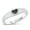 Black Simulated Onyx, variant on CHOOSE YOUR COLOR Simulated Turquoise Heart Promise Ring .925 Sterling Silver Band Blue CZ Female Size 6