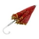 Parapluie de Parasol Rouge en Mini Dentelle à Motif Floral Ton Or – image 3 sur 5