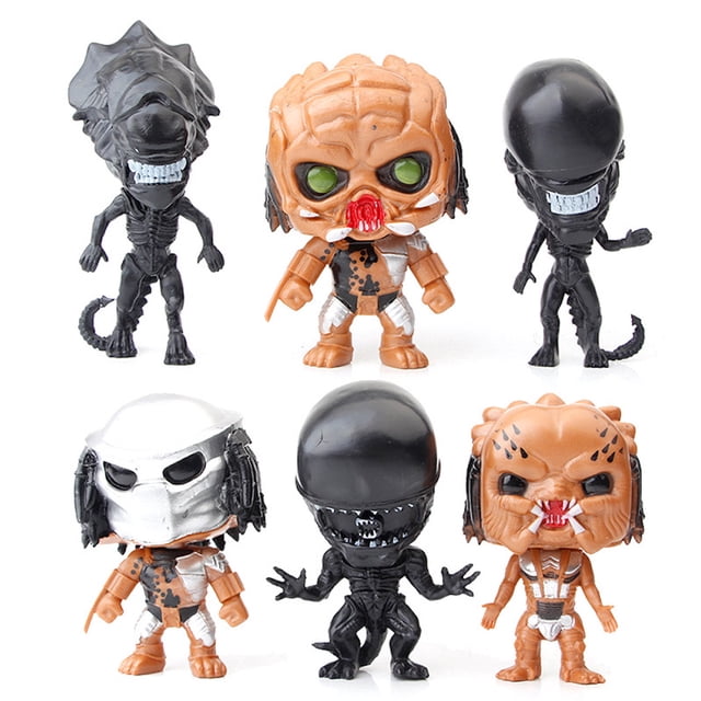 Figure Toy Collection Anime Aliens Predators, 6 unidades, 10 cm