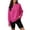 Red, variant on Crewneck Sweatshirts for Women 2025 Fall Winter Long Sleeve Side Slit Plain Sweatshirt Pullover Tops