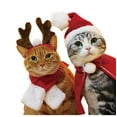 thumbnail image 6 of Cat Santa Hat with Scarf, Christmas Hats for Cats Small Dog Santa Hat Christmas Costume for Cat Rabbit Puppy Doll Decoration, Red L, 6 of 6