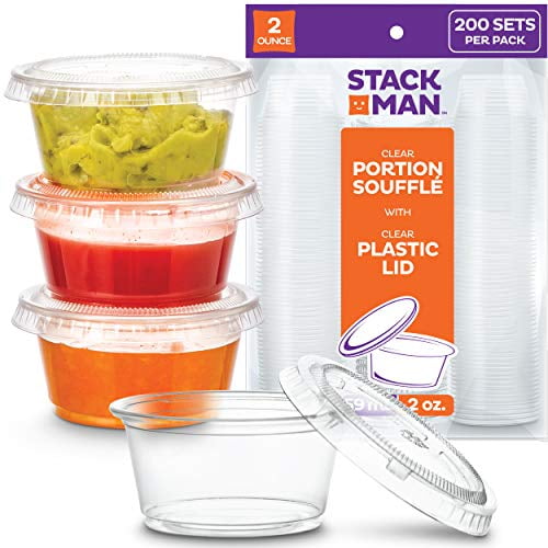 2000 No Cups plastic-Condiment lids Souffle Lids 2oz 