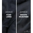 thumbnail image 4 of Boca Terry Mens Plush Robe, Big &amp; Tall Bathrobe for Men, Warm Luxury Microfiber Robe - Large, Navy, 4 of 7