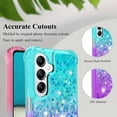 thumbnail image 5 of Glitter Telephone Case for Samsung A15 5g Case Clear Silicone for Women Girls, Cute Gold Cover Samsung Galaxy A15 5g Case Shockproof Aesthetic Durable Bumpers (Green-Purple), 5 of 7