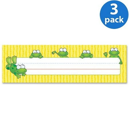 Carson-Dellosa Frogs Design Desk Name Plate, Pack of 3