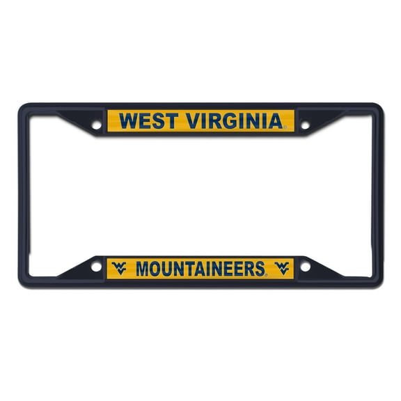 NCAA West Virginia Team Colored Small Over Small License Plate Frame