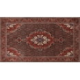 thumbnail image 1 of Ahgly Company Indoor Rectangle Traditional Dark Almond Brown Persian Area Rugs, 6' x 9', 1 of 6