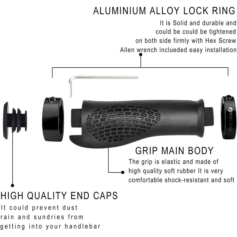 Topcabin ergonomic design bicycle handlebar grips widen holding surface deals