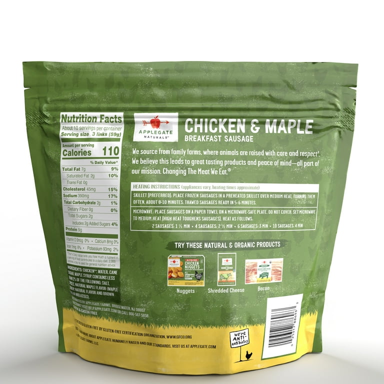 Applegate Naturals Chicken Maple Breakfast Sausage Links 20oz