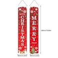 thumbnail image 3 of YIMWNYI Christmas Front Porch Door Decorations, Merry Christmas Sign, Outdoor Xmas Decor, Holiday Home Decor, Front Door Hanging, Durable Weather-Resistant Fabric, 3 of 6