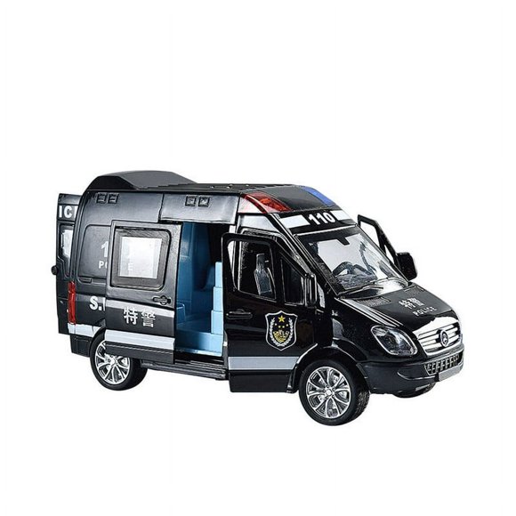 Five Door Alloy Special Police Car Simulation Model Lighting Music Toy Car Five Door Medium Size Special Police Car