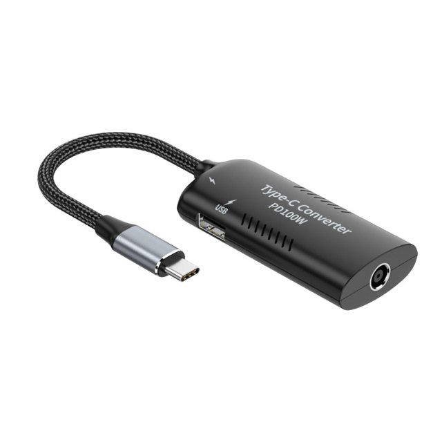 Adaptador de cargador PD de 100W conector de alimentación multifuncional trenzado Kuymtek de nailon Conector de cargador de carga rápida para Notebook