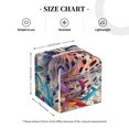 thumbnail image 4 of Fotbe Vibrant Leopard In Flowers Porta Pañuelos Decorativo de Cuero, Caja Cuadrada Moderna para Pañuelos Faciales, Organizador y Dispensador 5x5x5'', 4 of 7